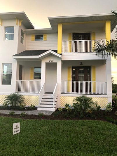 Henry Street Villas yellow front