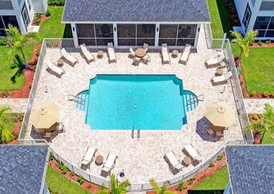 The Oaks On Henry pool aerial